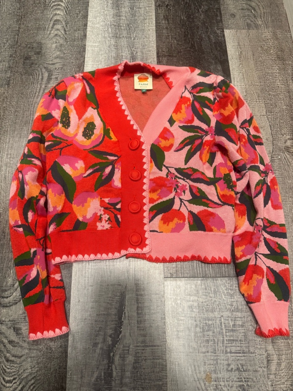 FARM Rio Mixed Papaya Knit Cardigan - Picture 4 of 5